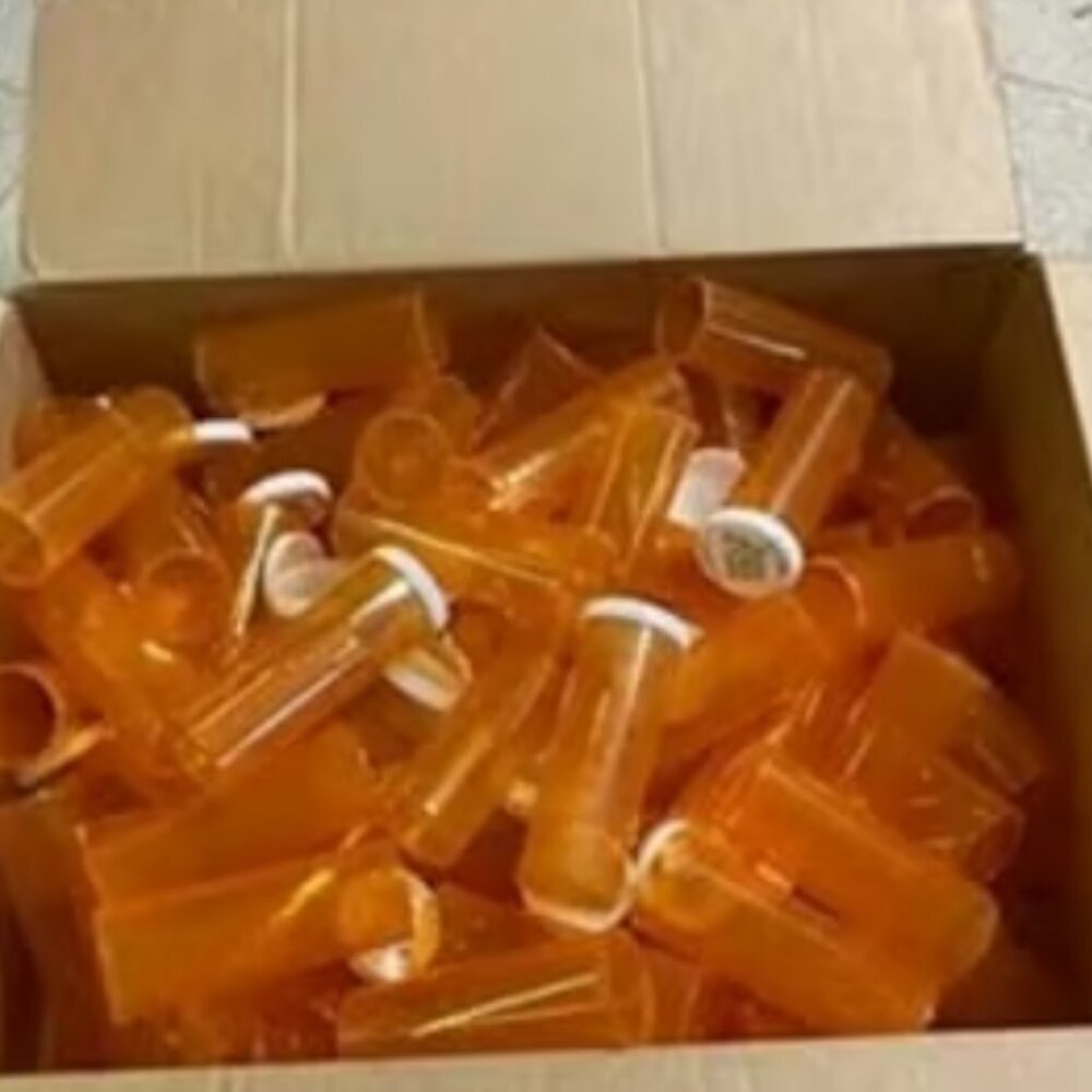 Juvale 50 Pack Empty Pill Bottles with Caps for Prescription 8-Dram BOX LOT